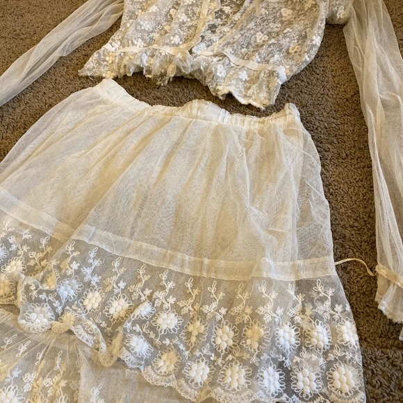GENUINE Edwardian Era 2 piece gossamer set - Picture 5 of 13